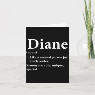 Cartão Definição do Nome Diane Engraçado D