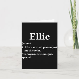 Cartão Definição do Nome Ellie
