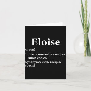 Cartão Definição do Nome Eloise