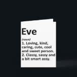 Cartão Definição Eve Nome Personalizado Funny Birthday Gi<br><div class="desc">Definição Eve Nome Personalizado Funny Birthday Idea</div>