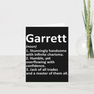 Cartão Definição Garrett Nome Personalizado Engraçado