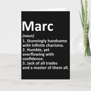 Cartão Definição Marc Nome Personalizado Piada Aniversári