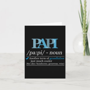 Cartão Definição Papi Engraçado Pai Vovô Chri