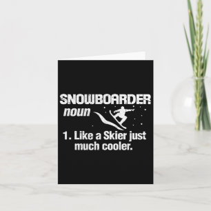 Cartão Definição Snowboarder Significa Snowboard Snowboar