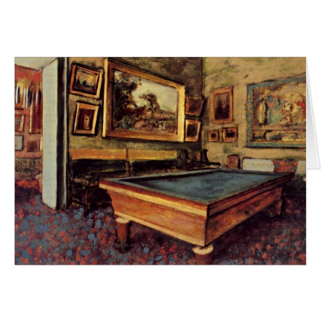Cartão Degas - A Sala Billiard (Frente Horizontal)
