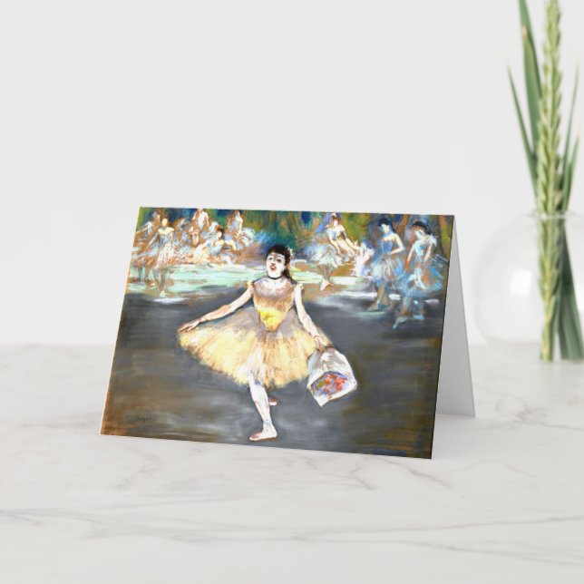 Cartão Degas - Dançarina com Buquê (Frente)