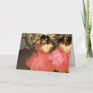 Cartão Degas Dancers in Pink Greeting Card