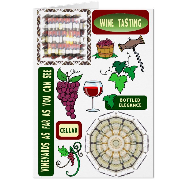 Cartão Degustação de vinhos (Frente)