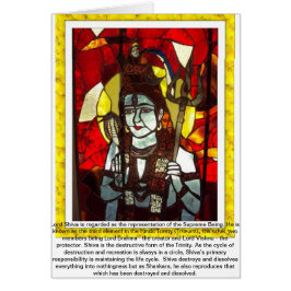 Cartão Deidade do senhor Shiva da trindade Hindu