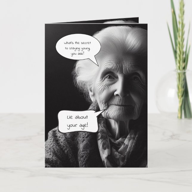 Cartão Deite-Se Sobre O Seu Feliz Aniversário Da Idade (Frente)