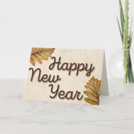 Cartão Deixa a placa de Feliz ano novo