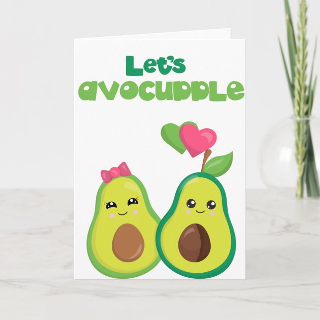 Cartão Deixa AvoCuddle Avocado Aniversário Aniversário (Frente)