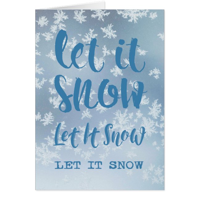 Cartão Deixe-A Neve, Deixe-A Neve, Deixe-A Neve! (Frente)