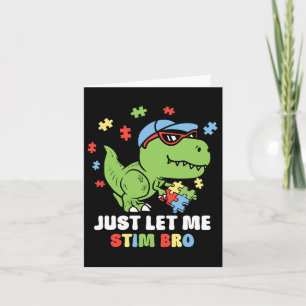 Cartão Deixe-Me Estimar Bro Dinossauro Engraçado Autismo