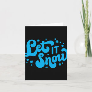 Cartão Deixe Nevar Design de Inverno Camiseta de Bebê 