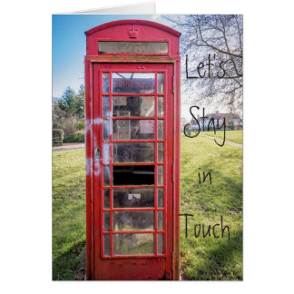 Cartão Deixe-nos permanecer no toque