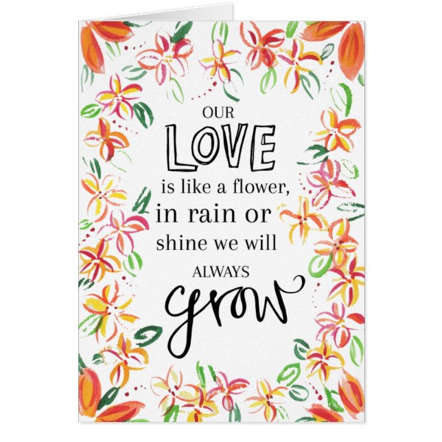 Cartão Deixe nosso AMOR crescer (Frente)