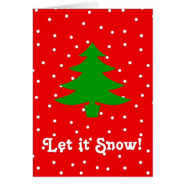 Cartão Deixe-o nevar! (Frente)