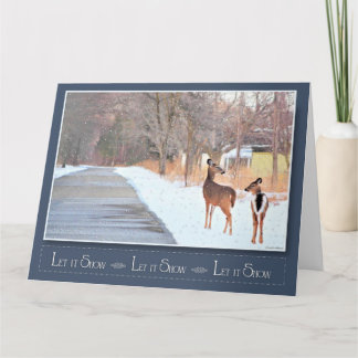 Cartão Deixe-o nevar! -Em branco