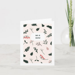 Cartão Deixe-o passar férias de neve