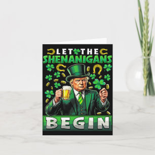 Cartão Deixe Os Shenanigans Começarem O Shamrock Dia de S