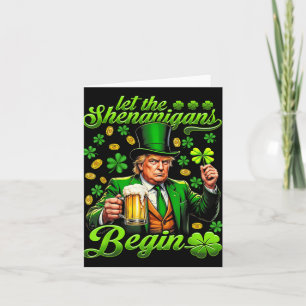 Cartão Deixe Os Shenanigans Começarem O Shamrock Dia de S