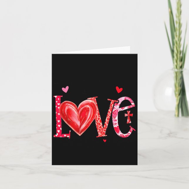 Cartão Deixe que tudo o que você faz ser feito com amor c (Frente)