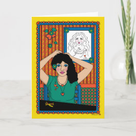 Cartão Deixe seu cabelo para Baixo_B_Saudação