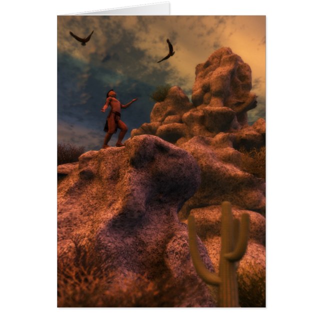 Cartão Deixe seus espírito subir (Frente)