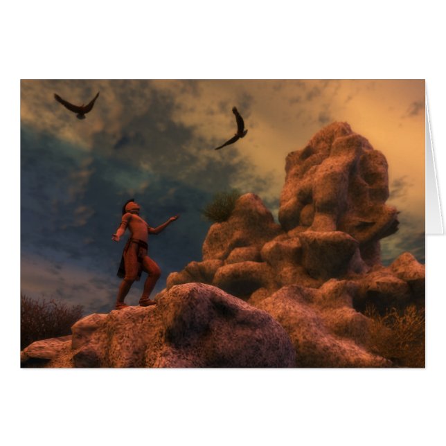 Cartão Deixe seus espírito subir V2 (Frente Horizontal)