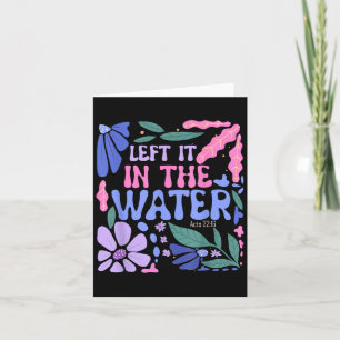 Cartão Deixou-O No Batismo Água, Christian Batizado Bo