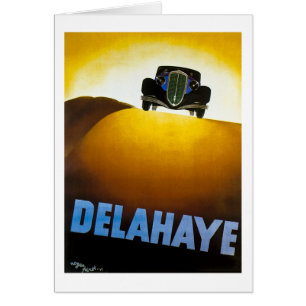 Cartão Delahaye - propaganda do vintage
