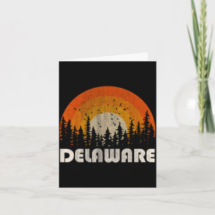 Cartão Delaware - natureza engraçada vintage caminhada 60
