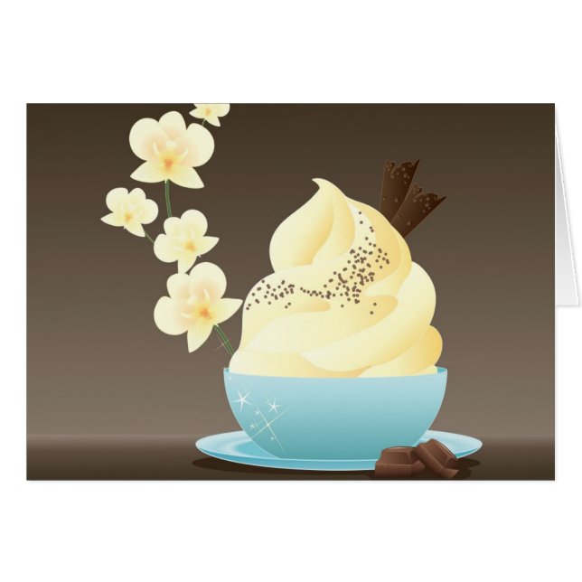 Cartão Deleite do sorvete (Frente Horizontal)