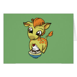 Cartão Deleite doce! Girafa
