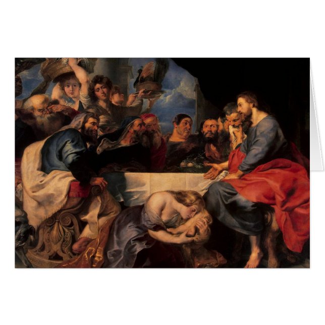 Cartão Deleite na casa de Simon o Pharisee, c.1620 (Frente Horizontal)