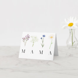 Cartão Delicado Design Botânico da Mamãe para o Dia das M