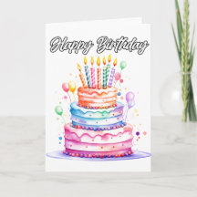 Delicioso Bolo de Aniversário Feliz