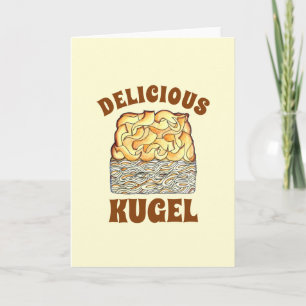 Cartão Delicioso Kugel Casserole de Macarrão Judeu