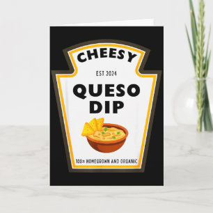 Cartão Delicioso Molho Cheesy Queso para Dip de Condiment