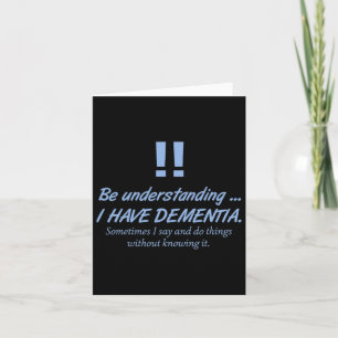 Cartão Demência Alzheimerheimer Guerreiros Doentes Cérebr