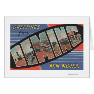 Cartão Deming, Novo México - Cenas com Letras Grandes