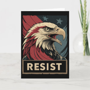 Cartão Democracia Americana Orgulhosa - Anti Trump - Retr