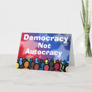 Cartão Democracia Não Autocracia