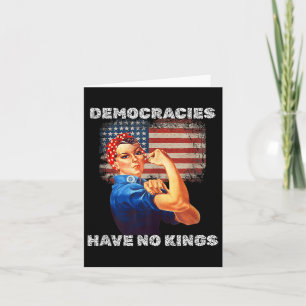 Cartão Democracias não têm reino político protesto democr