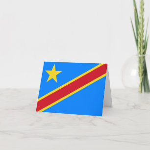 Cartão Democratic Republic of the Congo Flag