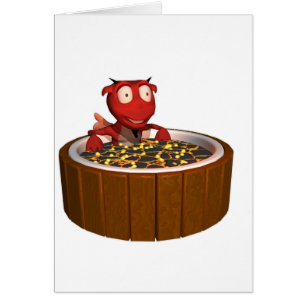 Cartão Demónio da banheira de hidromassagem