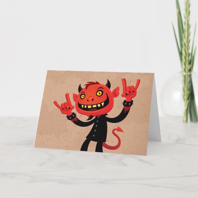 Cartão Demônio de Metal Pesado (Frente)