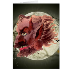 Cartão Demônio mau