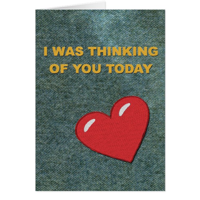 Cartão Denim e coração (Frente)